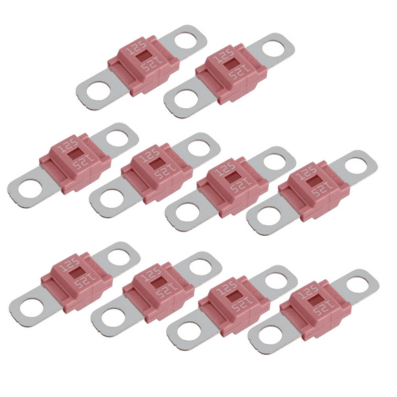 /Midi Fuse 125A High Current Bolt-On 125 Amp for Cars, Trucks, Construction Vehicles, Buses, Caravans 10Pc