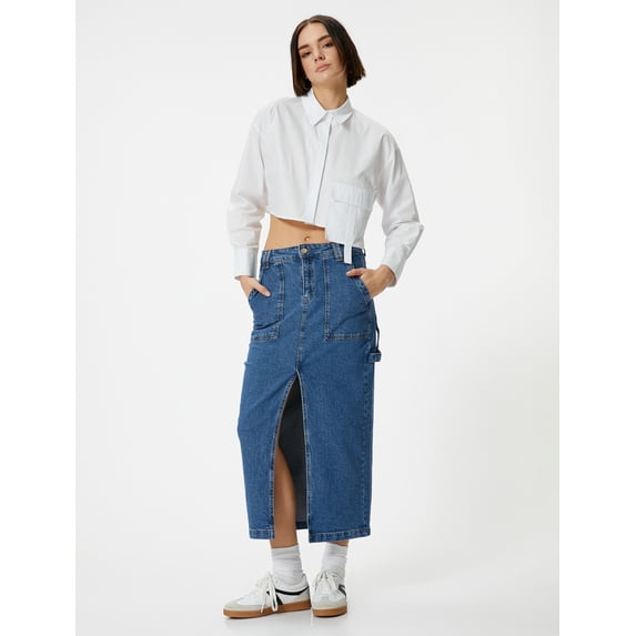 Midi Jean Skirt