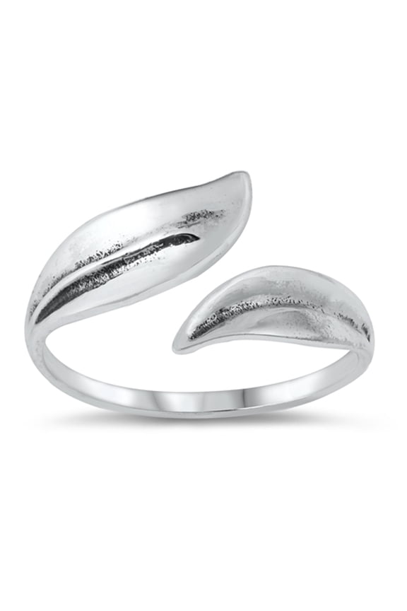 Midi Leaves Leaf Ring .925 Solid Sterling Silver Band Jewelry Female Male Unisex Size 8