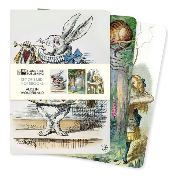 Midi Notebook Collections: Alice in Wonderland Set of 3 Midi Notebooks (Notebook / blank book)