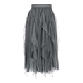 thumbnail image 1 of Midi Skirts For Women Sevevn Women's Solid Color High Waist Bead Mesh High Elasticity Waistband Skirt Skirts For Women Trendy, 1 of 5