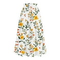 thumbnail image 1 of Midi Skirts For Women High Waist Flowy A-Line Midi Long Skirt Casual Floral Print Tiered Skirt Loose Elastic Drawstring Fashion Skirt With Side Pockets Yellow L, 1 of 7