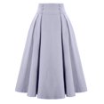 thumbnail image 1 of Midi Skirts for Women Elastic High Waisted A Line Flowy Pleated Skirt Business Casual Elegant Vintage Skirts, XL, 1 of 3