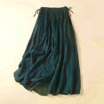 thumbnail image 1 of Midi Skirts for Women Flowy Swing A-Line Skirts Summer Casual Loose Elastic High Waisted Pleated Skirt, 1 of 8
