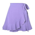 thumbnail image 1 of Midi Skirts for Women Lace Up Skirt Style High Waisted Solid Ruffled Skirt Fashion Casual Womens Summer Clothes Purple M, 1 of 4