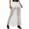 thumbnail image 1 of Midi Skirts for Women Plus Size Slim Fit Striped Comfort Coverage Flowy Maxi Skirt Summer Boho Pleated Beach Long Skirts with Pockets, 1 of 5