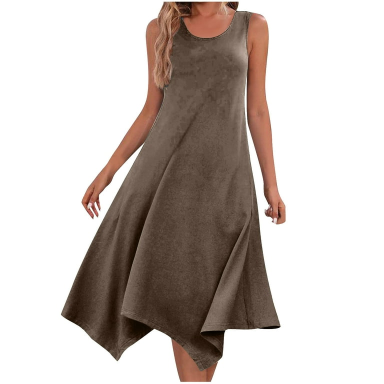 Sweet Solid Flowers O Neck Sleeveless Dresses Sweet Solid Flowers O Neck Sleeveless Dresses