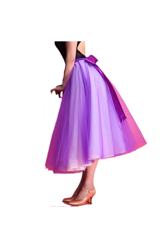 Midi Tulle Skirts Adult Tutu With Detachable Bowknot&nbsp;