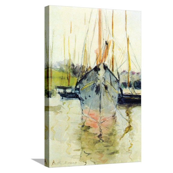 Art.com Midina at the Entrance to the Isle of Wight Stretched Canvas Print Wall Art by Berthe Morisot, 16" x 24"
