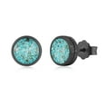 thumbnail image 1 of Midir&Etain Black Earring 925 Sterling Silver Turquoise Stud Earring Punk Earring Gothic Earring Black Jewelry Gifts for Women Men, 1 of 7