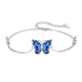 thumbnail image 1 of Midir&Etain Butterfly Filigree Bracelet 925 Sterling Silver Blue Enamel Bracelet Butterfly Jewelry Gifts for Women Birthday, 1 of 7
