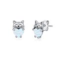 thumbnail image 1 of Midir&Etain Cat Earrings 925 Sterling Silver Cat Earrings Kitten Earrings Ladies Cat Earrings Jewelry Gift Hypoallergenic Gift for Ladies Girls Animal Lovers, 1 of 7