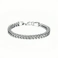 thumbnail image 1 of Midir&Etain Chain Bracelet For Men Length 18K White Gold Plated Classic Jewelry For Christmas/Valentine'S Day/Birthday （Platinum）, 1 of 5