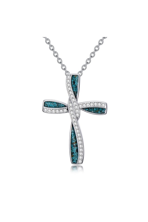 Cross Necklace for Women 925 Sterling Silver Cross Pendant Religious Christian Jewelry Faith Easter Gifts for Wife