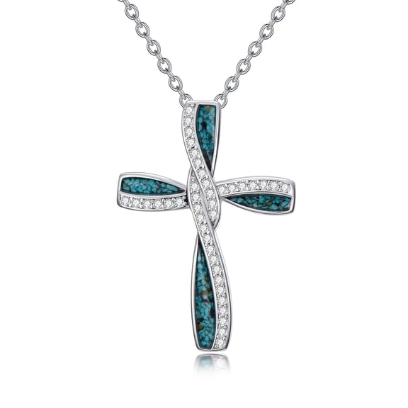 Midir&Etain Cross Necklace for Women 925 Sterling Silver Cross Pendant Religious Christian Jewelry Faith Easter Gifts for Wife