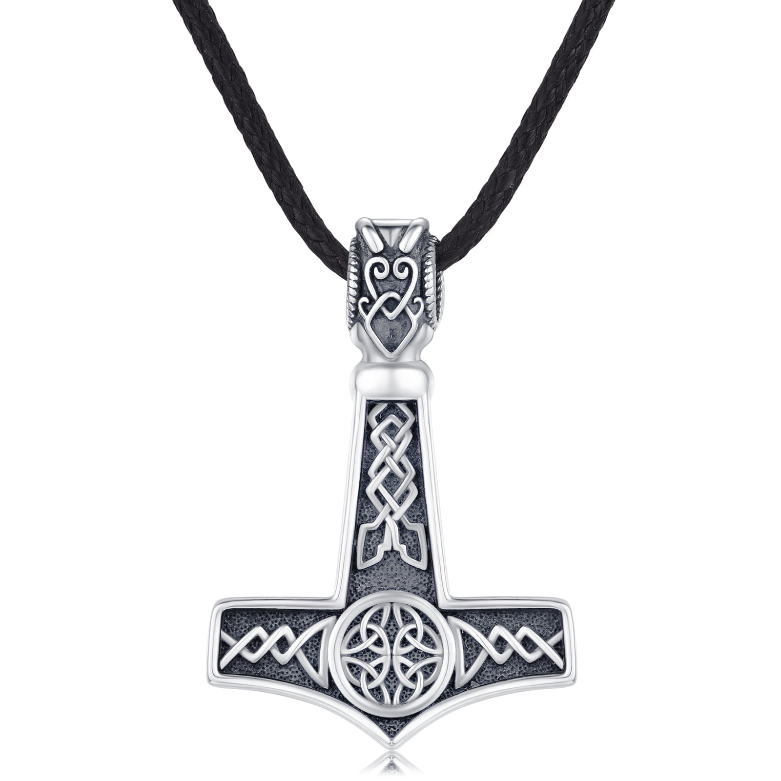 Midir&Etain Collana con luna celtica, in argento sterling 925, con pietra portafortuna, nodo celtico, collana con ciondolo a forma di mezzaluna, gioiello celtico, regalo per donne, ragazze, fidanzata