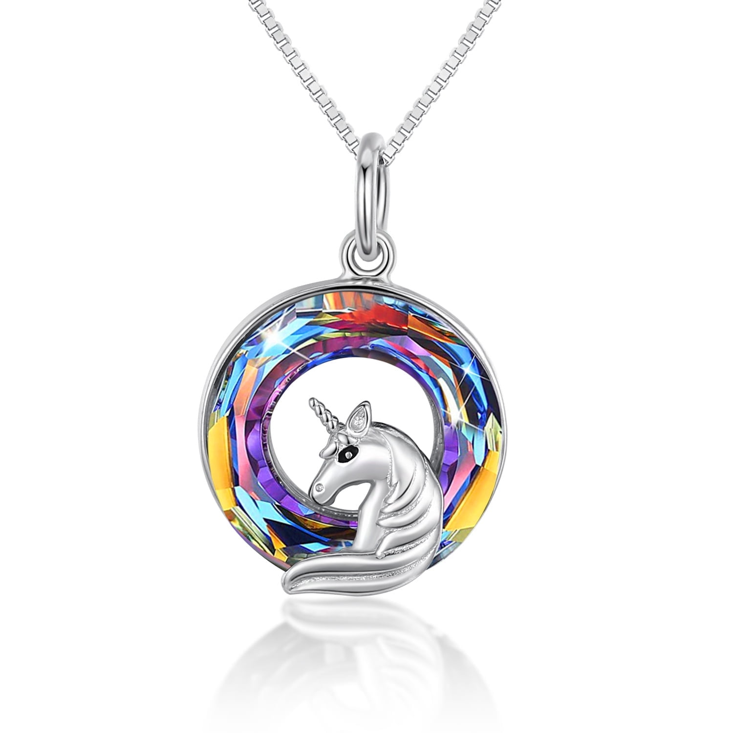OFGOT7 Regalos De 40 Cumpleaños Para Mujeres, Ideas De Regalo De 40 Cumpleaños, Collar De Plata De Ley Con Circonita Cúbica De Cuatro Círculos Para Ella, 40 Años, Joyería Del Día De La Madre