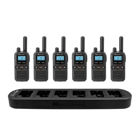 Midland - BIZTALK BR180X6BGC 4-Channel Two Way Radio Bundle Pack - Black
