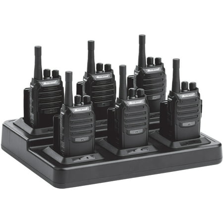 Midland - BizTalk 20-Floor, 16-Channel 2-Way Radios (6-Pack) - Black