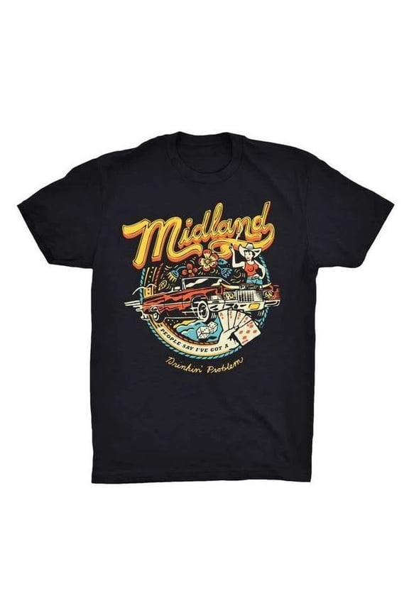 Midland Drinkin Problem T-shirt, Size S-4XL Fast shipping