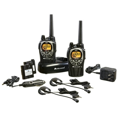 Midland - X-TRA TALK 36-Mile, 50-Channel FRS/GMRS 2-Way Radios (Pair) - Black