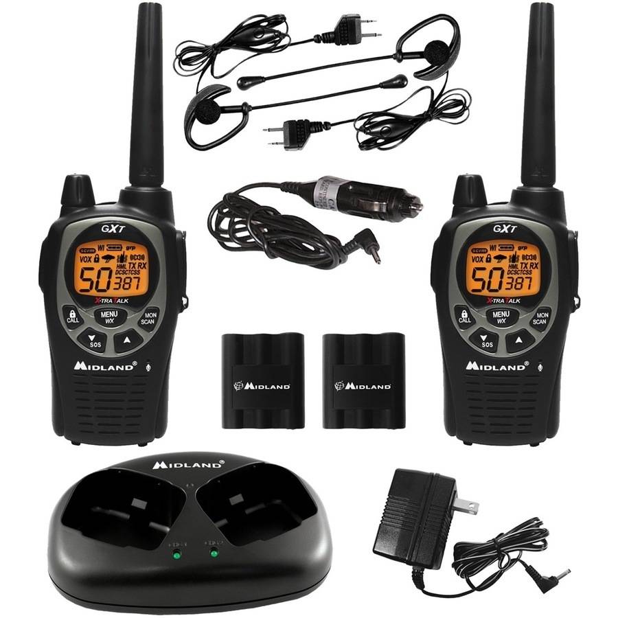 Midland GXT1000VP4 36-mile 50 Channels FRS/GMRS Two-Way Radio (Pair) (Black/ Silver)