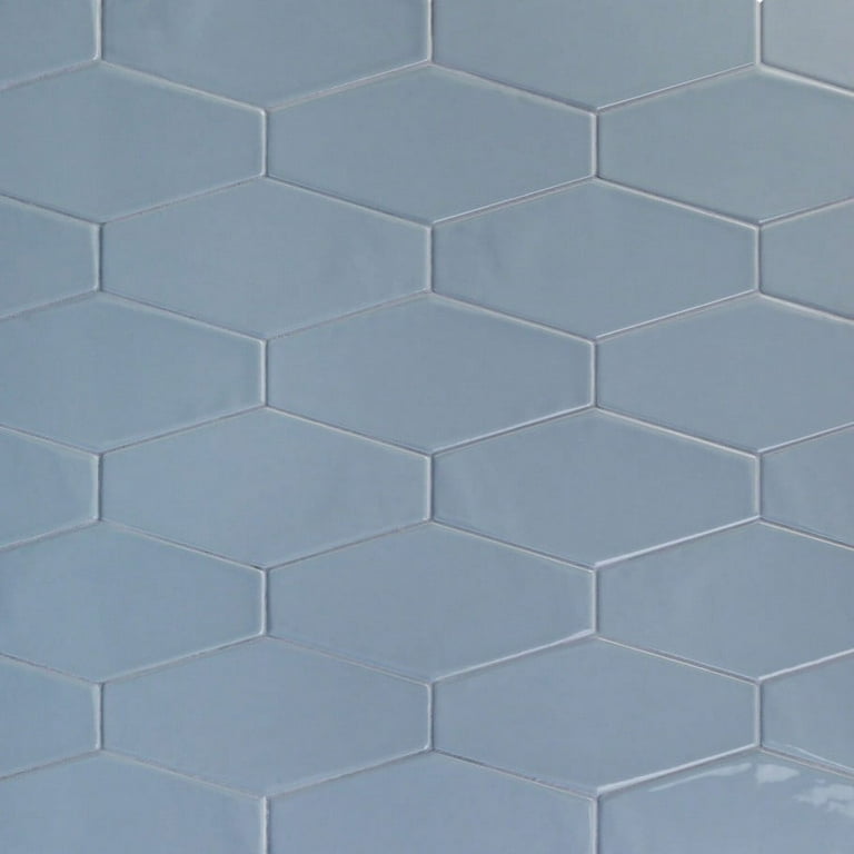 Midland Hexagon Vanilla 4 in. x 8 in. Glazed Ceramic Tile Sample Midland Hexagon Vanilla 4 in. x 8 in. Glazed Ceramic Tile Sample