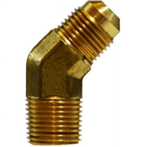 Midland Industries 10448B 0.25 x 0.12 in. Male Flare x MIP Barstock 45 deg Elbow