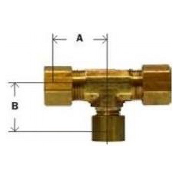 Midland Industries 18118LF 0.62 x 0.37 Compression Reducing Tee