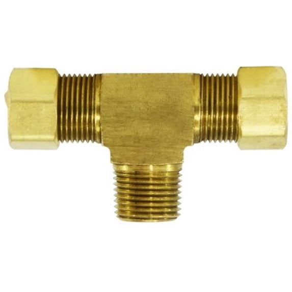 Midland Industries 18291B 0.25 x 0.12 in. Compression x MIP Barstock Branch Tee