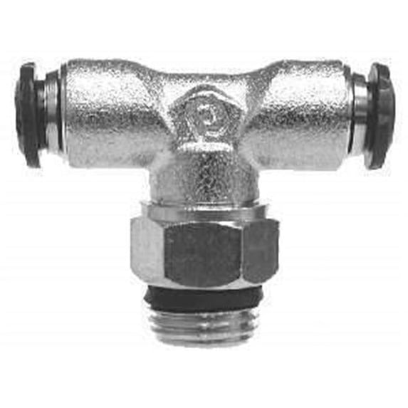Midland Industries 20105N 0.25 x 0.12 in. Nickel Plated Push-in x MIP Swivel Branch Tee