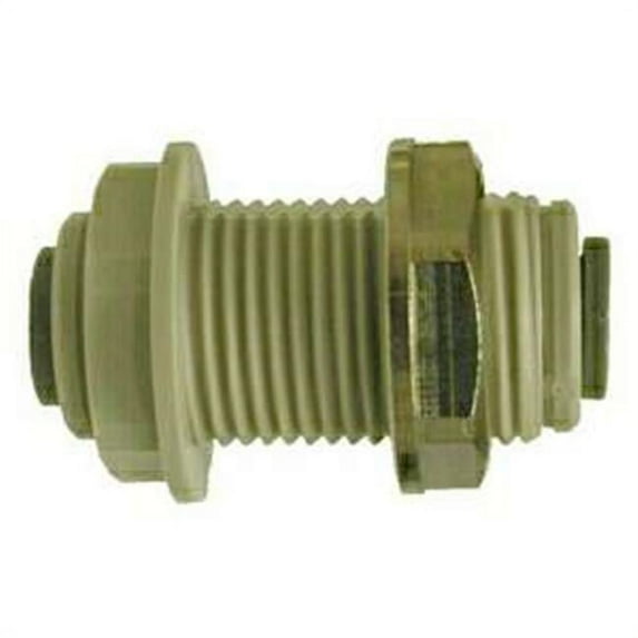 Midland Industries 20127P 0.25 in. Plastic Push-in Bulkhead Union