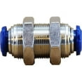 thumbnail image 1 of Midland Industries 20128N 0.37 in. Nickel Plated Push-in Bulkhead Union, 1 of 1