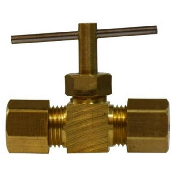 Midland Industries 26021 0.25 OD x OD Captive Sleeve Needle Valve with 26003 Nuts