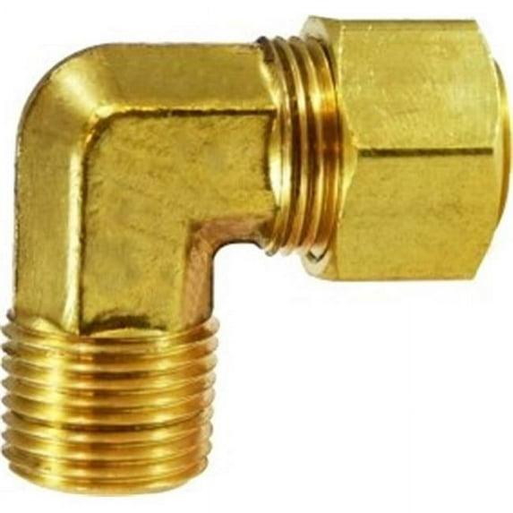 Midland Industries 26225B 0.25 OD x 0.25 MIP Male Captive Sleeve Elbow with 26003