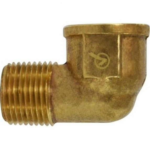 Midland Industries 28166LF 0.25 in. MIP x FIP 90 deg Lead Free Brass Street Elbow