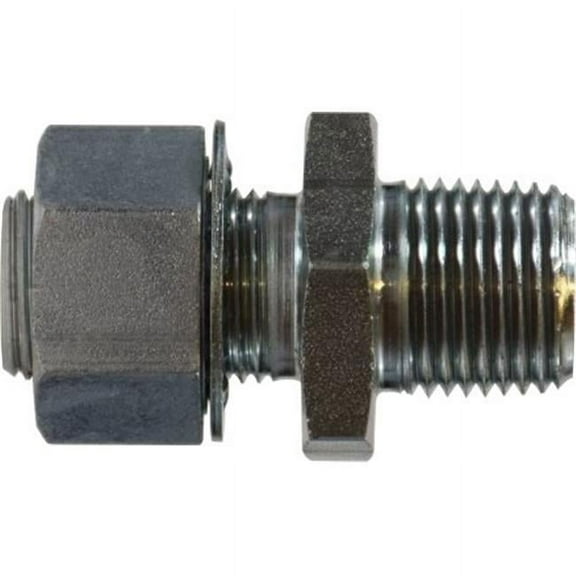 Midland Industries 28309 0.5 MIP x 0.25 FIP x 2.16 Long Steel Bulkhead Coupling