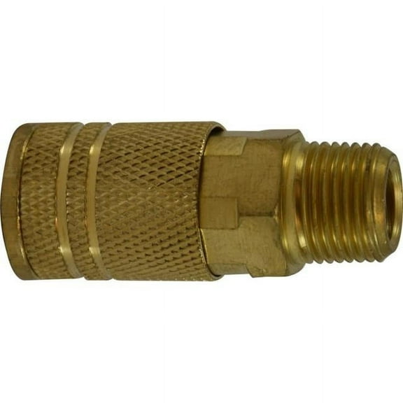 Midland Industries 28553 0.37 in. MIP Industrial Interchange Brass Coupler