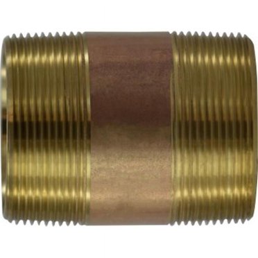 1" X Close Schedule 40 Red Brass Pipe Nipple – Lead Free NPT – BN2060011