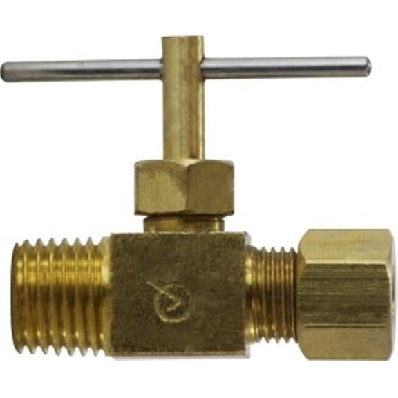 Midland Industries 46003LF 0.25 x 0.25 in. Comp x M Lead Feee Needle Valve