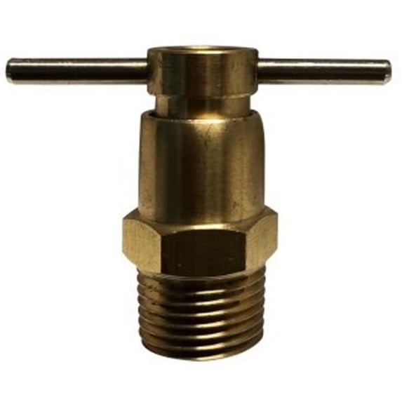 Midland Industries 46082 0.37 MIP Tee Handle Internal Seat Drain Cock