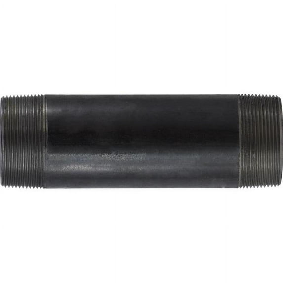 Midland Industries 57167 2 in. dia. x 5.5 in. Black Steel Nipple