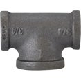 thumbnail image 1 of Midland Industries 65733 0.5 x 1 in. Bullhead Malleable Tee, Black, 1 of 1