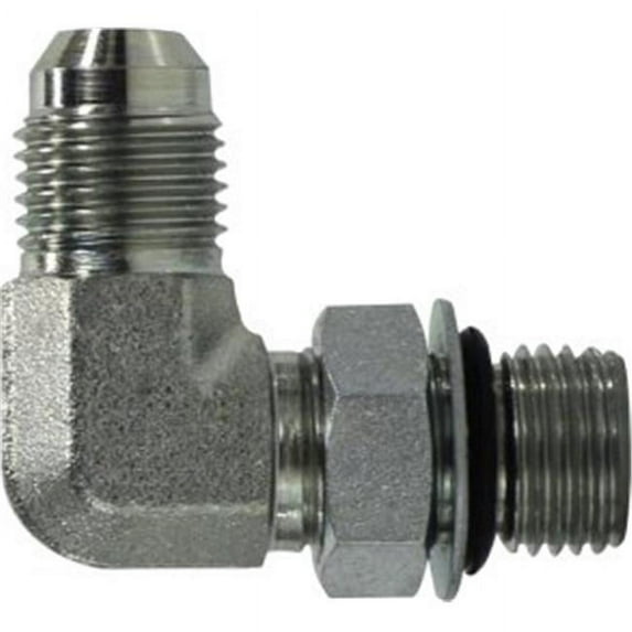 Midland Industries 6801NWO128 1.06-12 x 0.75-16 MJIC x Male O-Ring 90 deg Elbow Connector