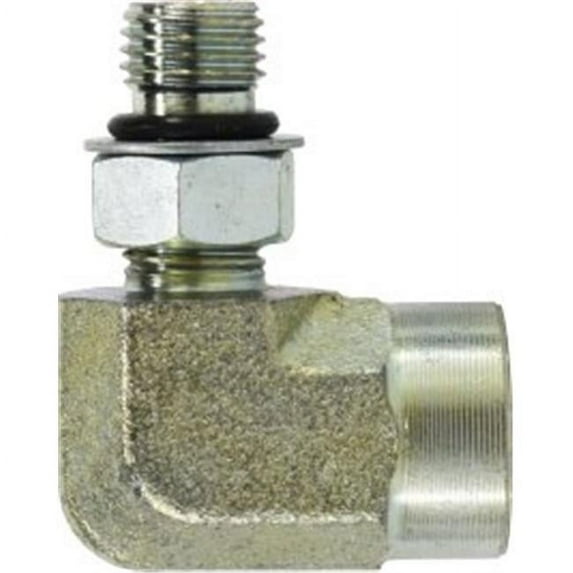 Midland Industries 6805NWO66 0.56-18 x 0.37 Male O-Ring x FNPT 90 deg Elbow