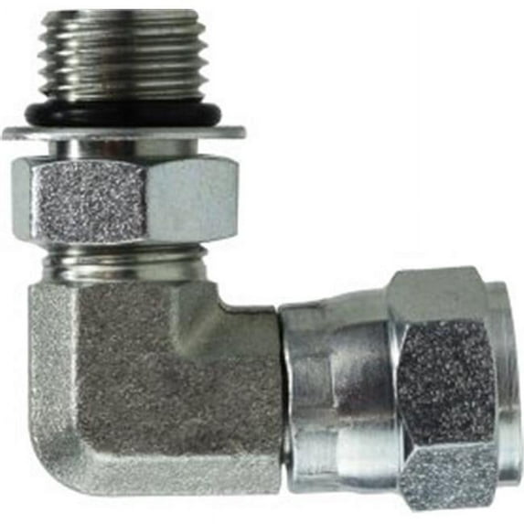 Midland Industries 6809NWO88 0.75-16 x 0.75-16 Male O-Ring x FJIC Swivel 90 deg Elbow