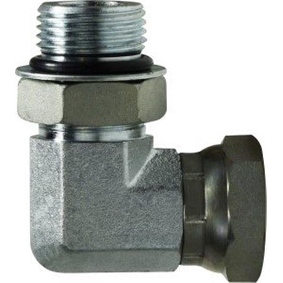 Midland Industries 6901NWO44 0.43-20 x 0.25 Male O-Ring x FNPSM 90 deg Swivel Adapter