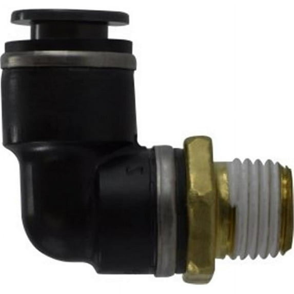Midland Industries 690404SC 0.25 x 0.25 P-IN x MIP DOT Composite Body Push-in Male Elbow