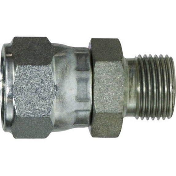 Midland Industries 70221212 1.06 x 0.75-14 FJIC x MBSPP JIC to BSPP Straight Swivel Adapter
