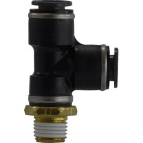 Midland Industries 715301C 0.06 MPT x 0.15 Tube DOT Composite Body Push-in Male Run Tee